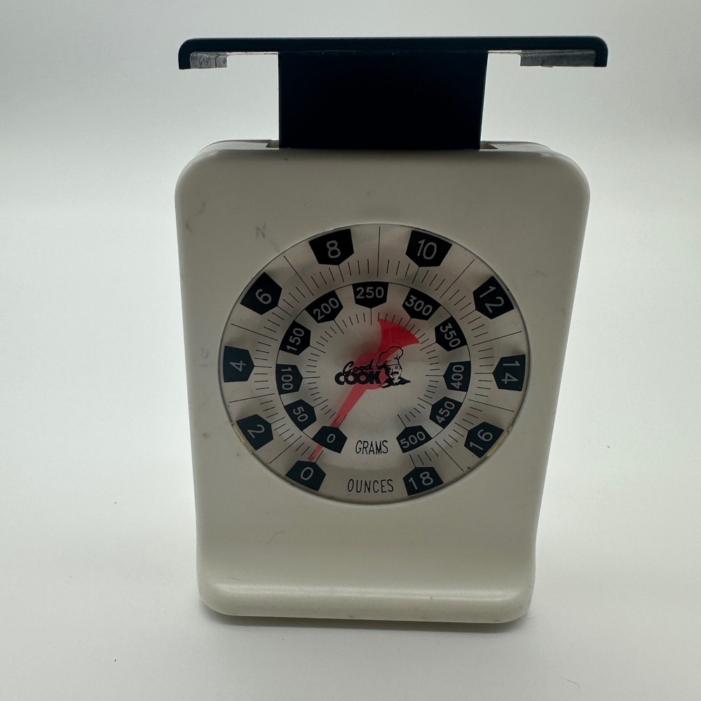 Good Cook Mechanical Kitchen Scale White Analog 18oz 500g Manual Adjustment